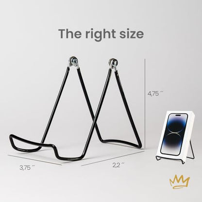 KINGDOM SOLUTIONS - 4.75" Black Metal Display Stand Made in USA - 2 Pack - color: Black Adjustable, size: 4.75" (2-pack)