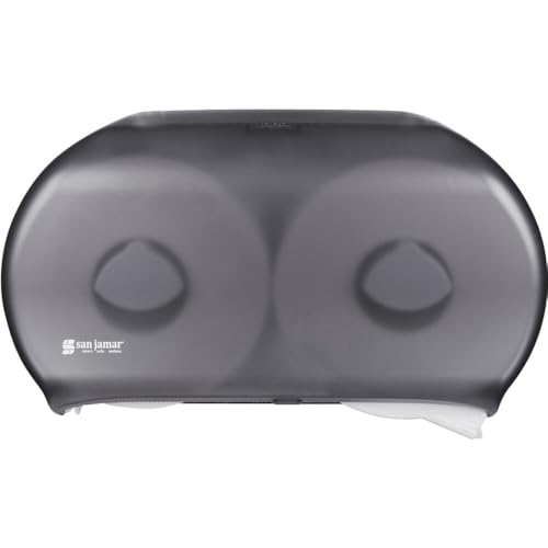 SANR4000TBK - Twin Roll Jumbo Tissue Dispenser, 19 X 5 1/4 X 12, Transparent Black