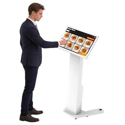 21.5 inch Touch Screen Self Service Kiosk, Floor Standing Digital Signage Display, FHD Android Interactive Information Kiosk for Retail Stores, Restaurants, Shopping Mall Wayfinding, Advertising - size: 21.5 Inch