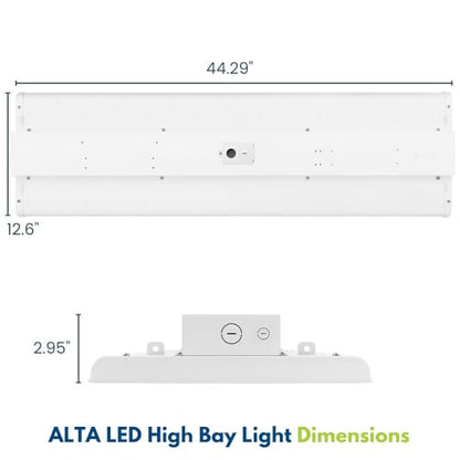 Konlite Pack of 2 ALTA LED High Bay Light - 4FT - 225W/195W/175W - 37,600 Lumens - 5000K/4000K Selectable - 120-277V - 600W Metal Halide Equal - size: 2 PACK - 225W/195W/175W