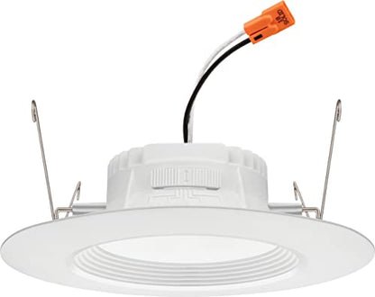 Juno RB56 SWW5 CP6 MW M2 RetroBasics Downlight Trim Kit, Switchable LED White, Baffle Trim, Switchable CCT, 2700K, 3000K, 4000K, and 5000K, 5- to 6-Inch, 6-Pack, Matte White - color: Switchable White, size: 5/6-Inch (6-Pack), style: Standard | Non-Adjusta