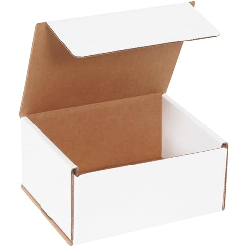 Box USA White Shipping Boxes 6"L x 5"W x 3"H, 50-Pack - White Box Crush-Proof Mailers for Packaging, Storage, Gifts or Bulk Business Orders - size: 6x5x3" 50-Pack White