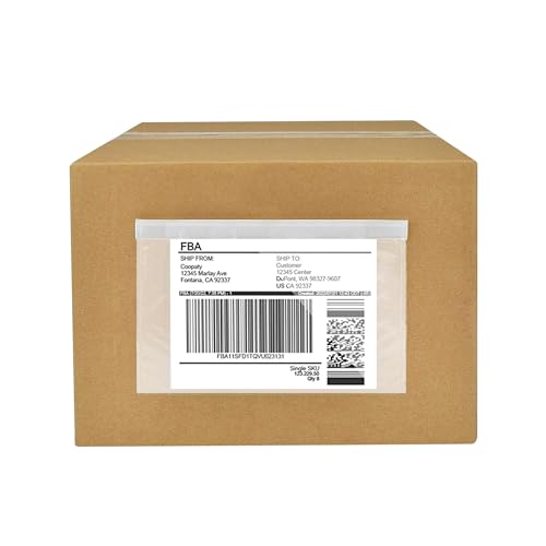 Pack 100 Clear Plastic Self-Adhesive Shipping Label Sleeves - Packing Slip Envelope Pouches - Durable, Waterproof, Easy Peel & Seal - Perfect for Mailing, Packing Documents & Labels | 6" x 9"
