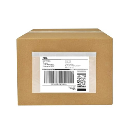 Pack 100 Clear Plastic Self-Adhesive Shipping Label Sleeves - Packing Slip Envelope Pouches - Durable, Waterproof, Easy Peel & Seal - Perfect for Mailing, Packing Documents & Labels | 6" x 9"