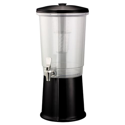 Service Ideas Double Wall Beverage Dispenser, 3 Gallon, Stainless Steel - color: Black Onyx