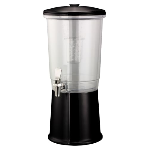 Service Ideas Double Wall Beverage Dispenser, 3 Gallon, Stainless Steel - color: Black Onyx