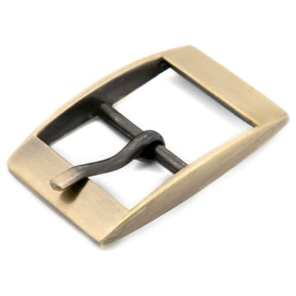 Loosco single prong buckle, 6PCS Strap Buckles Tri-Glide Slide Buckles for Shoes Purse Making Accessories - color: Brushed Brass