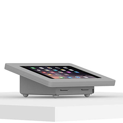 VidaMount Light Grey Enclosure and Fixed Tilted 15° Desk/Surface Mount [Bundle] Compatible with iPad mini 4 & 5 - color: Light Grey, size: iPad Mini 4 & 5