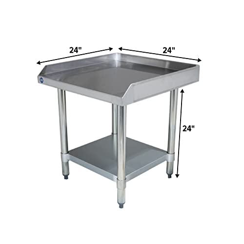 24" x 24" Stainless Steel Equipment Stand, 24" Tall - size: 24"x24"