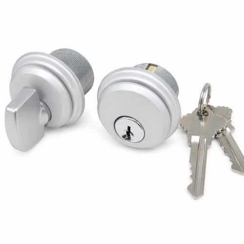 Replacement for Adams Rite Mortise Cylinder & Thumbturn, 1" Aluminum