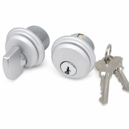 Replacement for Adams Rite Mortise Cylinder & Thumbturn, 1" Aluminum