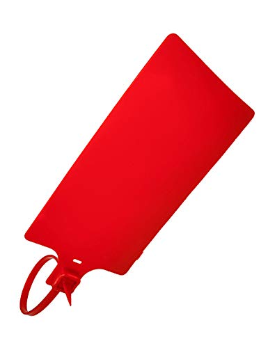 Blank Waterproof Plastic Tags Marker Ties Large Labeling Tags Fastener 2.28"×3.94" 200 pcs Red - color: Red, size: 200pcs