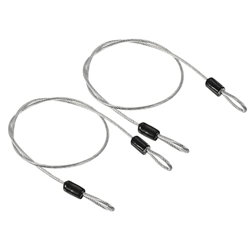 PATIKIL Security Steel Cable 2.5mm x 0.5m/1.64ft Transparent 2pcs - color: Transparent, size: 2.5mmx0.5m