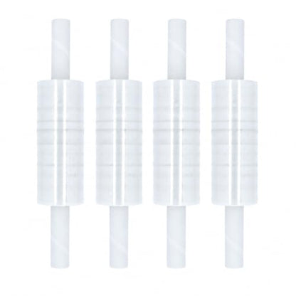PSBM Stretch Wrap with Handles, 4 Rolls 10 Inch x 1000 Feet 70 Gauge Heavy Duty Clear Plastic Wrap Industrial Strength Shrink Film for Moving, Packing & Shipping - size: 10 Inch, style: 70 GA
