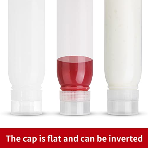 Porous Condiment Squeeze Bottles, Salad Dressing Container, Squeeze Bottles for Sauces, Botellas Exprimibles de Condimentos 3-Pack 13 oz (380ml), Syrup Dispenser Great for Ketchup, Salad, BBQ Sauce,