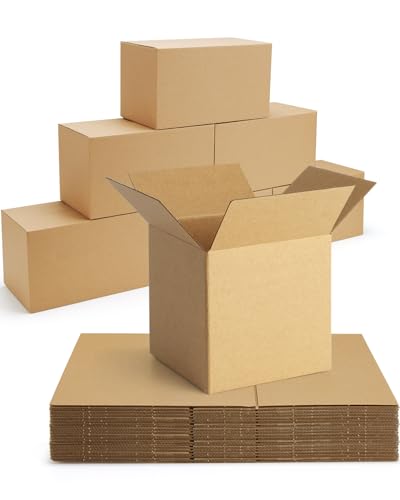 40-Pack-Small-Shipping-Boxes-6x6x6, Corrugated-Cardboard-Boxes-for-Packaging-Small-Business, Brown-Boxes-Mailers - color: Brown, size: 6x6x6 inches