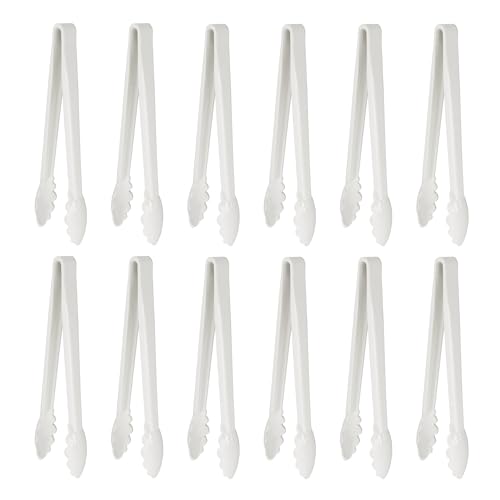 New Star Foodservice 35551 Utility Tong, 12 inch, White, Set of 12 - color: White (Set of 12)