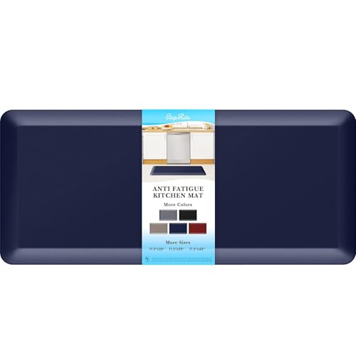 4/5 Inch Thick Kitchen Mats for Floor, StepRite Kitchen Rug for Standing - color: Blue, size: 39"L x 17"W x 0.8"Th