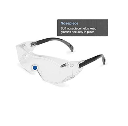 Gateway Safety 6966 Cover2 Safety Glasses Protective Eye Wear - Over-The-Glass (OTG), IR Filter Shade 5.0 Lens, Black Temple