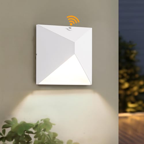 QQCherry Outdoor Light Fixtures Wall Mount Dusk to Dawn, Porch Lights with 3 Lighting Mode(3000K/4000K/5000K), Waterproof Exterior Outdoor Wall Lights for House Front Door Patio Garage(White) - color: Dusk to Dawn, 3000K/4000K/5000K, White, size: Dusk to