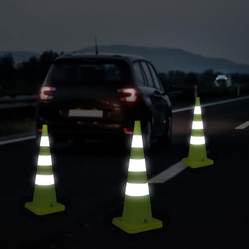 RoadHero 36 Inch 2 Pack Collapsible Traffic Safety Cones with Bag, Green - size: 36 Inch