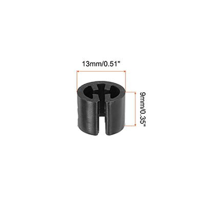 PATIKIL Clothes Hanger Marker S Size Fit Hanger Rod Black 100Pcs