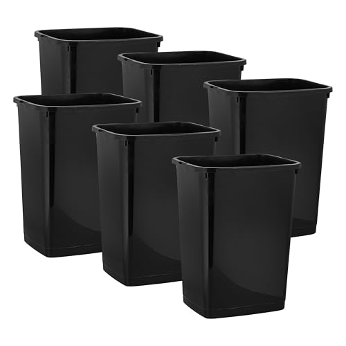 Superio Large Kitchen Trash Can 13 Gallon, 52 Qt Waste Bin for Kitchen, Garage, Indoor and Outdoor Trash Can (6, Black) - color: 6, Black, size: 13 Gallon