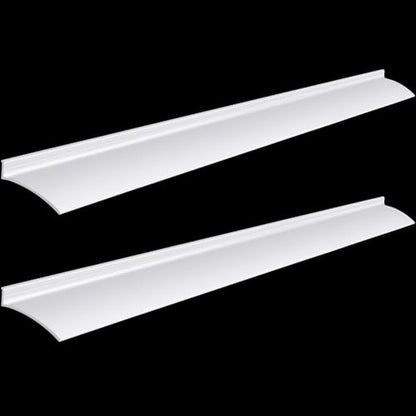 Hicarer 2 Pcs 40 Inch Door Drip Cap Aluminum Rain Guard, White - color: White, size: 40 Inch
