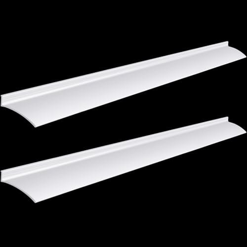 Hicarer 2 Pcs 40 Inch Door Drip Cap Aluminum Rain Guard, White - color: White, size: 40 Inch