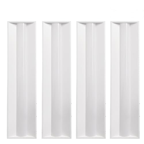 1x4 LED Troffer Light, 15W/20W/25W/30W/40W, 5CCT Selectable - size: 1x4 troffer - 4 Pack