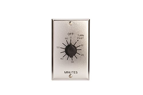 TORK C460M Spring-Wound in-Wall Twist Timer, 60-Minute, Metal Plate