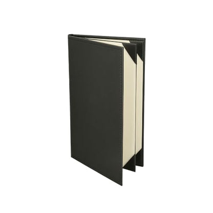Prestine Menu Covers Made of Premium Faux Leather (10-Pack) - 8.5" x 14" - 4 Views - Black - Restaurant Menu - Wine List - Bar Menu - size: 8.5”x14” - 4 Views