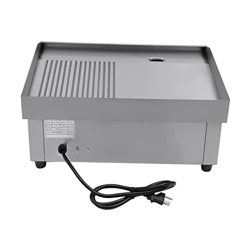 1600W Commercial Countertop Grill Electric Flat Top Teppanyaki Griddle - color: 1600W, 21.7"x13.8"