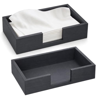 2 Pack Paper Towel Dispenser Countertop, Wooden Napkin Holder