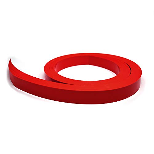 Decorative Gondola Shelving Pre Cut Vinyl Insert Strips 48" x 1.25" Shelf C-Channel, Red, 100 Pack - color: Red