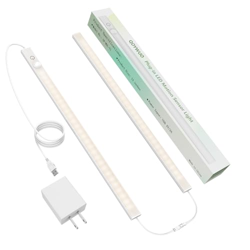 USB Plug-in Motion Sensor Light, ON/Night/Day Modes, Bright&Dimmable - color: Neutral White, size: 2-Bar
