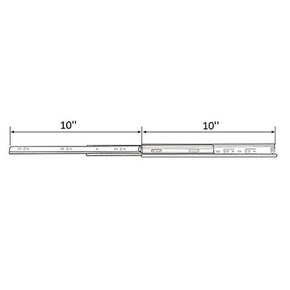 Full Extension Less Noise Ball Bearing Drawer Slides, 10 Inches, 4-Pair - size: 10 Inch, style: 4 Pairs