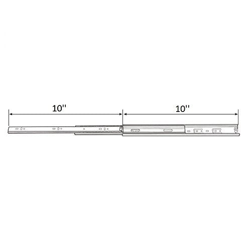 Full Extension Less Noise Ball Bearing Drawer Slides, 10 Inches, 4-Pair - size: 10 Inch, style: 4 Pairs