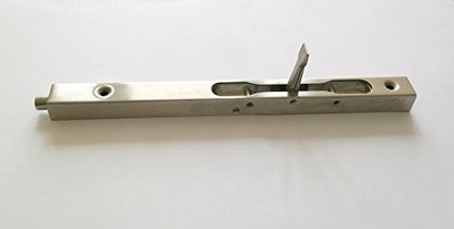 TOGU 10" Solid Stainless Steel Lever Action Flush Bolt, Concealed Security Lock For Composite, Wood, Double & Dummy Doors, Brush Stainless Steel Finish
