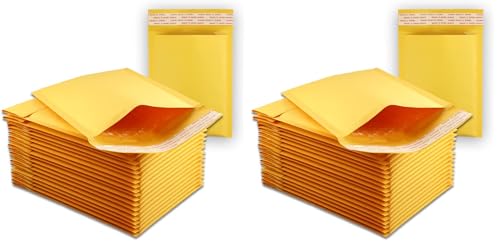 25 EcoSwift Size #W 5 x 8 Kraft Bubble Mailers Self Sealing Bulk Padded Shipping Supplies Packaging Materials Envelopes Bags 5 inches by 8 inches (Pack of 2) - size: 5x8 (Pack of 2)