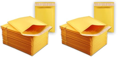 25 EcoSwift Size #W 5 x 8 Kraft Bubble Mailers Self Sealing Bulk Padded Shipping Supplies Packaging Materials Envelopes Bags 5 inches by 8 inches (Pack of 2) - size: 5x8 (Pack of 2)