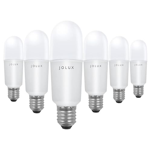 Jolux LED Stick Bulb, 100W Equivalent E26 Bulb,Enclosed Fixtures, 6 Count - color: Soft White(2700k)