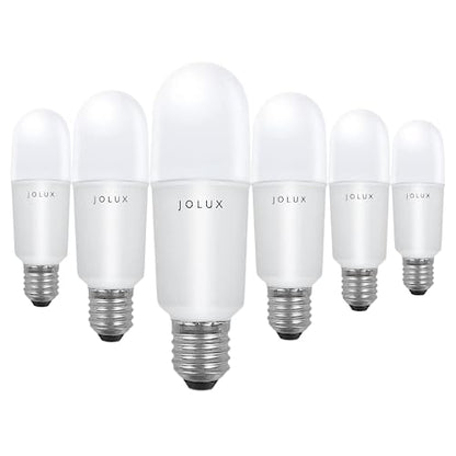 Jolux LED Stick Bulb, 100W Equivalent E26 Bulb,Enclosed Fixtures, 6 Count - color: Warm White(3000k)