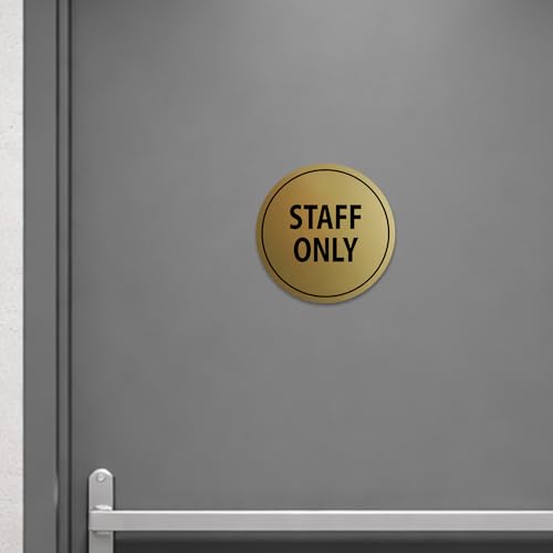 Signs ByLITA Circle Staff Only Sign (Blue) - Medium - color: Blue, size: Medium (6" diameter)