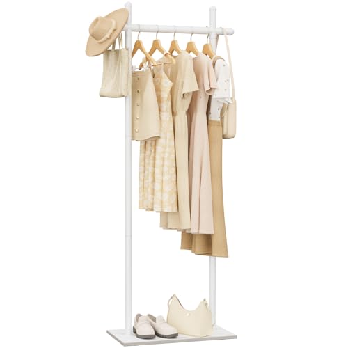 Industrial Clothes Racks,Metal Garment Trees,68.9in,White,Small - color: White, size: 19.7*11.8*68.9in