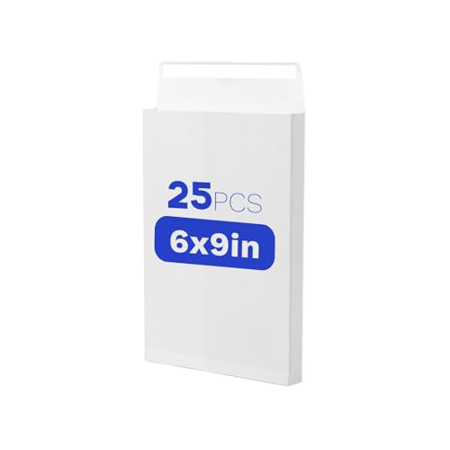 Goefun 6x9 Expanding Manilla Envelopes, 180 GSM Heavyweight - color: White, size: 6x9