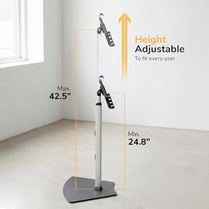 Mount-It! Anti-Theft Universal Tablet Floor Stand Kiosk, Retail POS, Silver - size: Floor - Stand