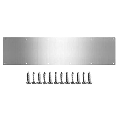 Door Metal Kick Plate 10x30 inches Aluminum Plates Silver - color: Silver, size: 30inches