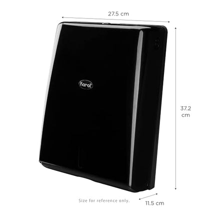 Karat Black Wall-Mount Multifold Paper Towel Dispenser, 1 Unit