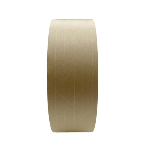 Neo-Pure Reinforced Kraft Gum Tape Grade 240 72mm x 1000 ft Water Activated Natural Brown Heavy Duty Carton Sealing Shipping Tape (Kraft, 1 Roll)